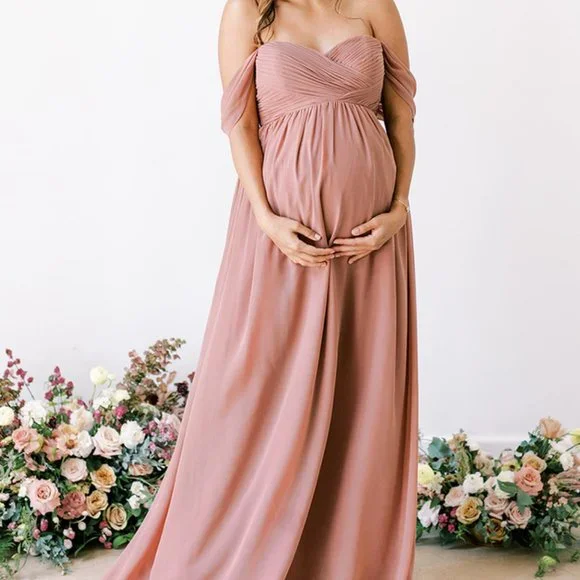 sleeveless bridesmaid dress Baby pink Lace Sleeveless Bridesmaid Maxi Dress – ShObO main image 0
